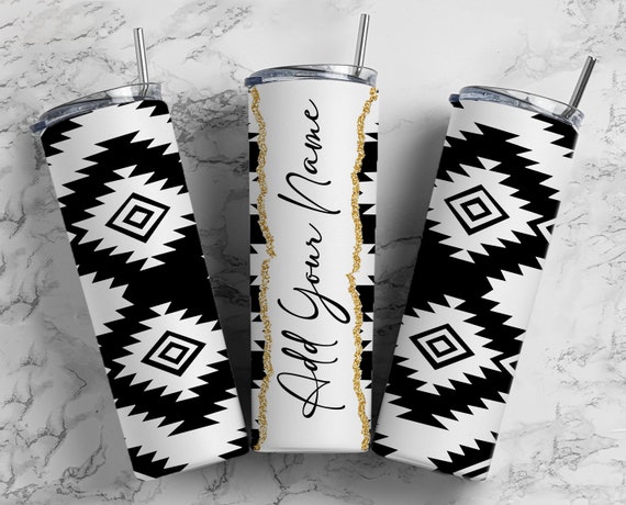 Abstract Pattern Add Your Own Text Name Monogram Sublimation Tumbler Designs Floral - 20oz Skinny Tumbler Wraps Templates - PNG 78 PATTERN