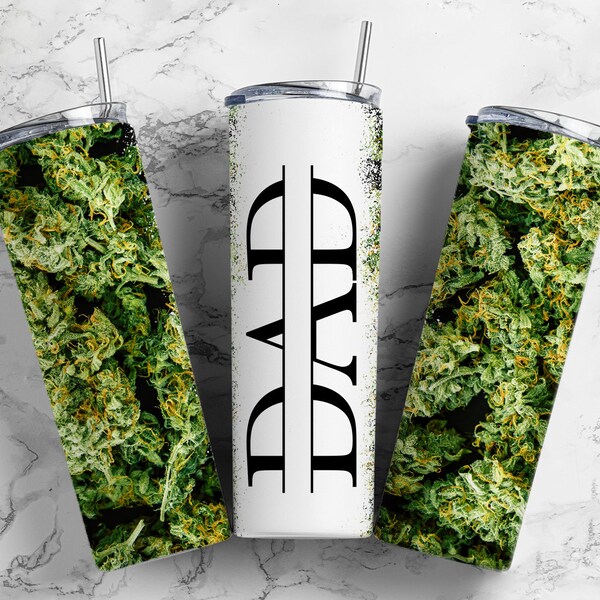 WEED Dad Tumbler Wrap, Naadloze Tumbler voor papa, 20oz Tumbler ontwerp, Vaderdag Tumbler, Man Tumbler, Split Add Kids Names PNG