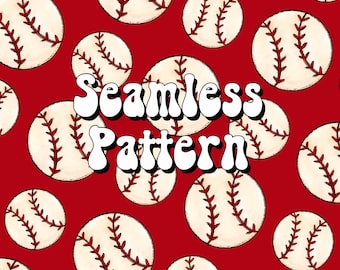 Papel sin costuras con el logo de Baseball Mama, patrón repetitivo, papeles digitales, tela comercial, PNG