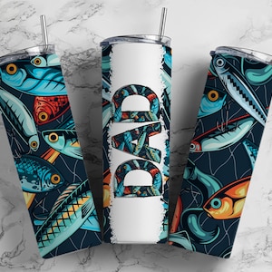 FISHING LURE Dad 20oz Tumbler Wrap, Fathers Day Sublimation Designs PNG, Dad Tumbler Design, Seamless Tumbler, Best Dad Ever