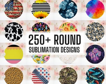 200+ PNG Car Coaster Sublimation Design, Car Coaster Designs, Round Sublimation Design, Instant Download, Commercial Use Png
