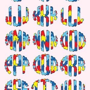 Autism Mega Doodle Letter Bundle, Alphabet Set, Clip Art Letters ...
