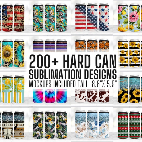 250+ TALL HARD Can Cooler Sublimation Designs Bundle, Beer Cozies, Can Cosies, Stubby Holders, Can Cooler Template, METAL Can Cooler Png