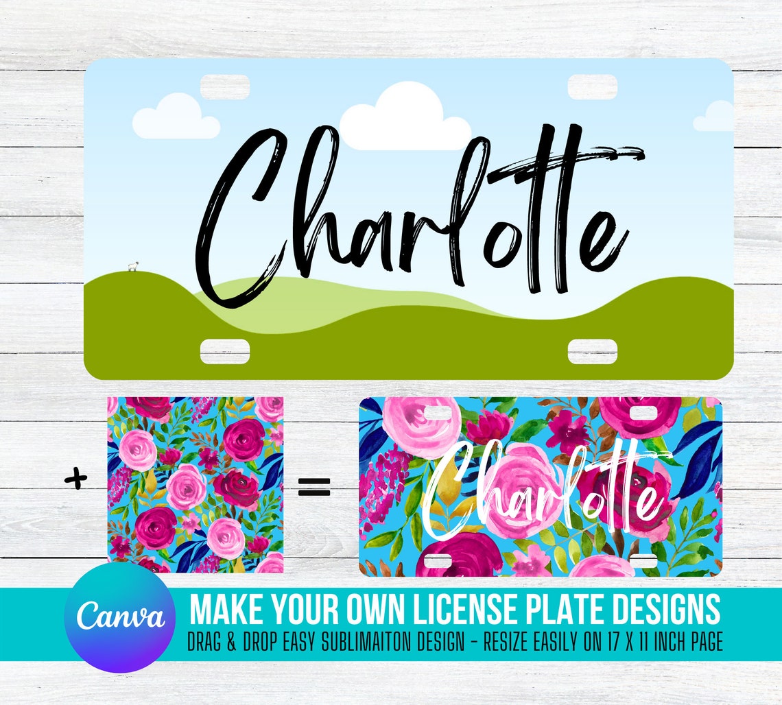 Design Your Own Number Plate on CANVA With Commercial Use Etsy