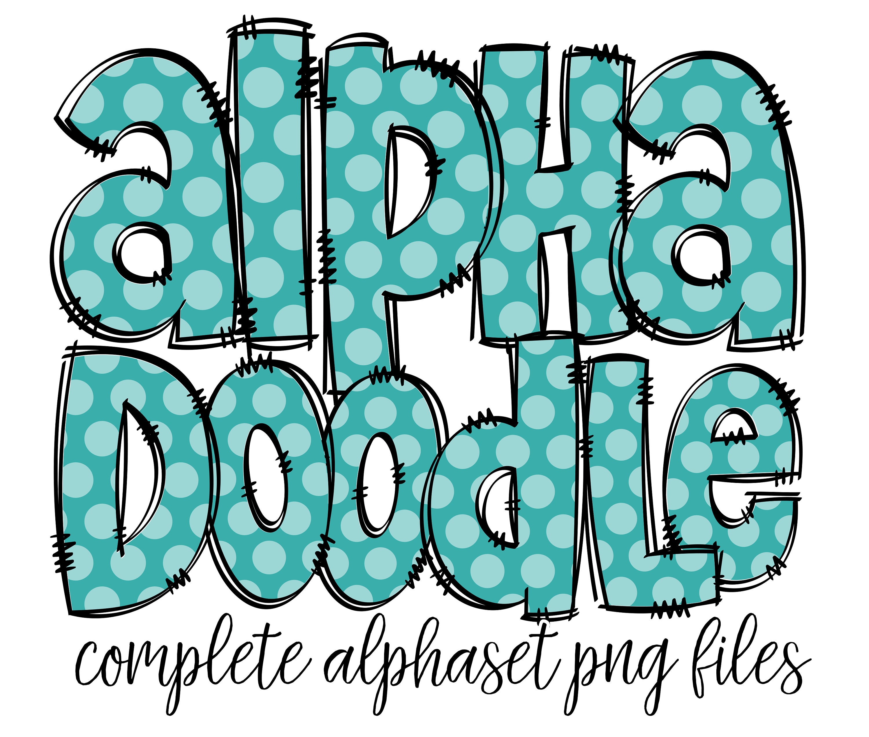 Kids Fishing Alphabet Letters PNG Bundle, Fish Doodle Letters, Hand ...