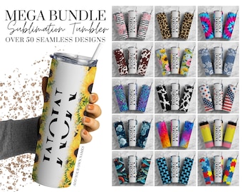 50+ Mom Split Seamless Mega Bundle, 20oz Sublimation Tumbler Design Bundle, Skinny Straight Tumbler, Google Drive, Add Your Own Name PNG