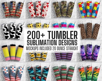 250+ Tumbler Wraps for 20 oz Sublimation Tumbler Bundle for Women, Floral Tumbler Cowhide Leopard Glitter Mothers Day PNG Mega BUNDLE