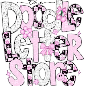 Letras de Doodle de Arco Rosa PNG, Download Digital Retro, Monograma de Doodle de Mancha Rosa PNG, Alfabeto de Arco de Coquete Rosa PNG, Letra de Arcos Alfa