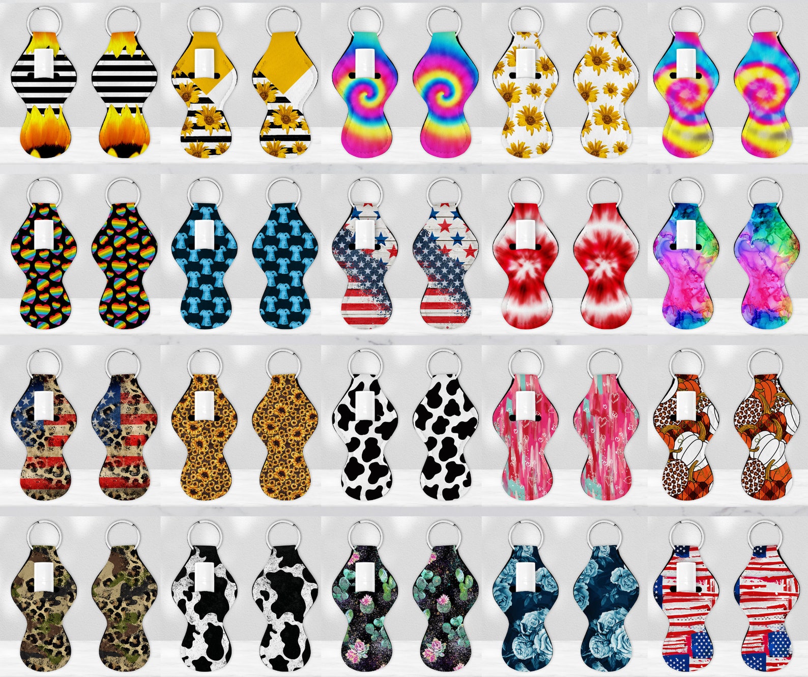 250 Lip Gloss Keyring Sublimation Design Lip Balm Key Ring Etsy