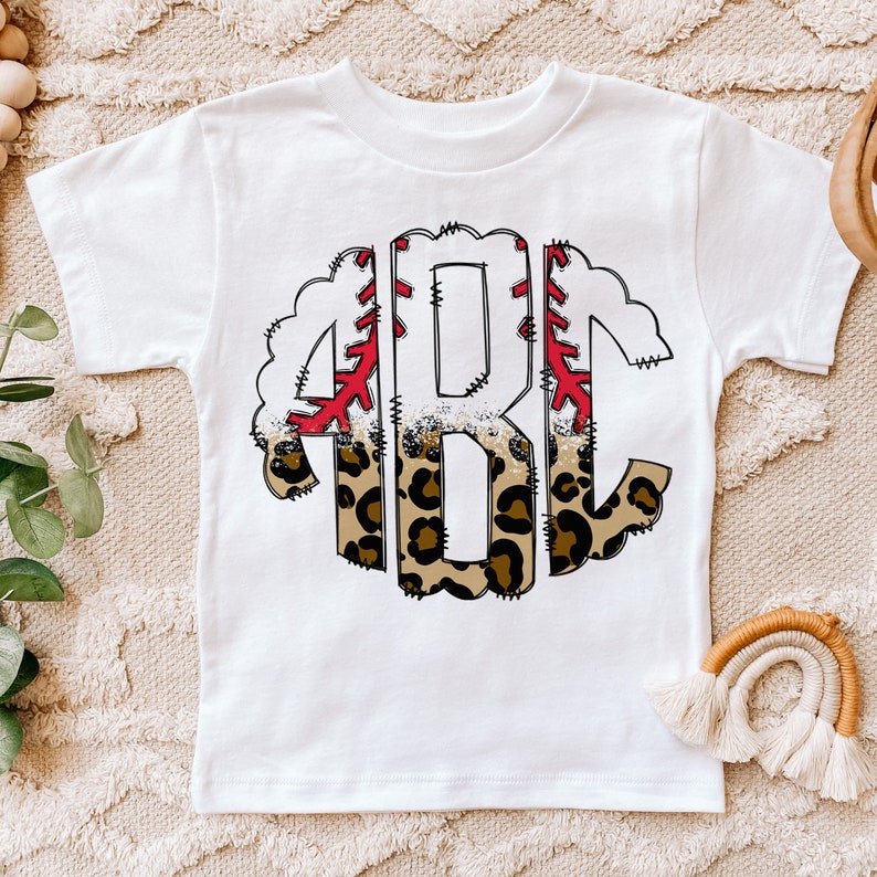 Monogram Rattler Baseball Monogram Full Alphabet Individually Saved Monogram, Leopard ...