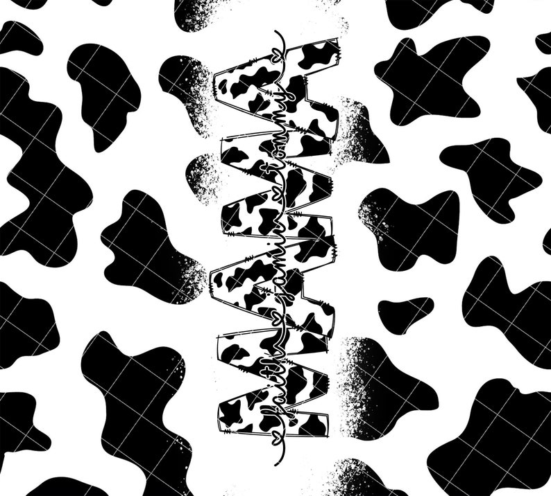 Cow Print Mama Cowhide Editable Kids Names Mom Tumbler Wrap Etsy Ireland