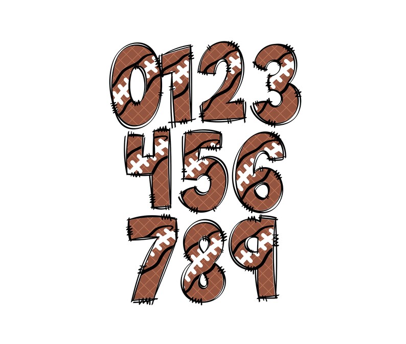 Football Alphabet Letters PNG Bundle Grid Iron Sports Doodle - Etsy