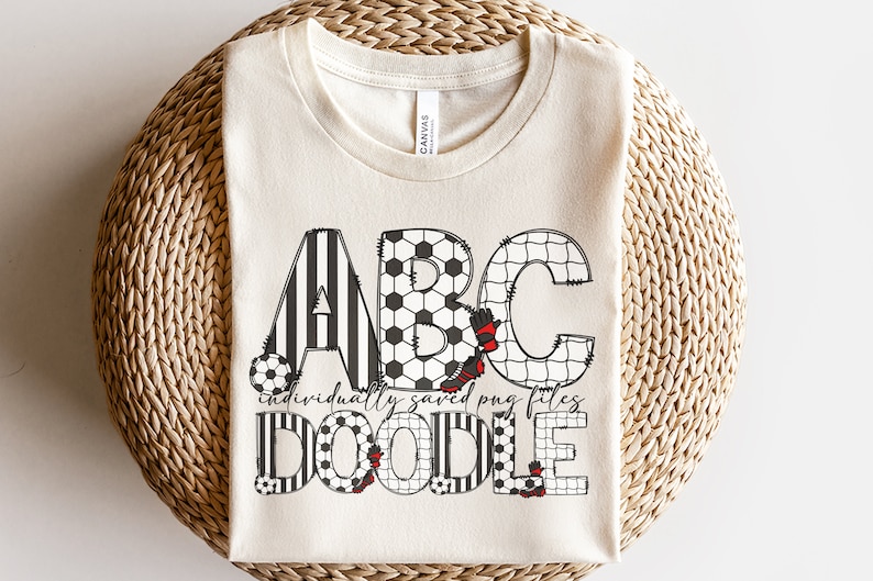 Soccer Box Letters Soccer Alphabet Letters PNG Bundle, Soccer Ball Sports Lover Hand Drawn ...