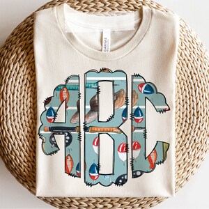 Fishing Mega Doodle Letter Bundle, Bright Colorful Floral Alphabet Set ...