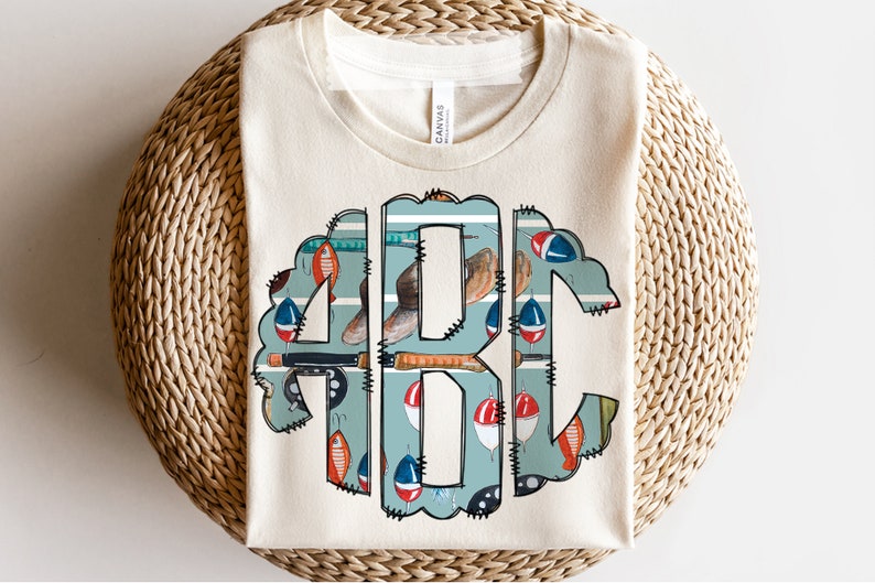 Fishing Mega Doodle Letter Bundle, Bright Colorful Floral Alphabet Set ...