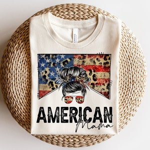 USA American Mama Sublimation Design, Country Mama, Western Sublimation Designs, Instant Download, Mom Bun, Messy Bun PNG, MOCKUPS included!