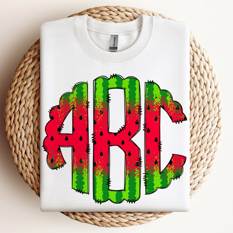 Watermelon Monogram Full Alphabet Individually Saved Monogram, Summer ...