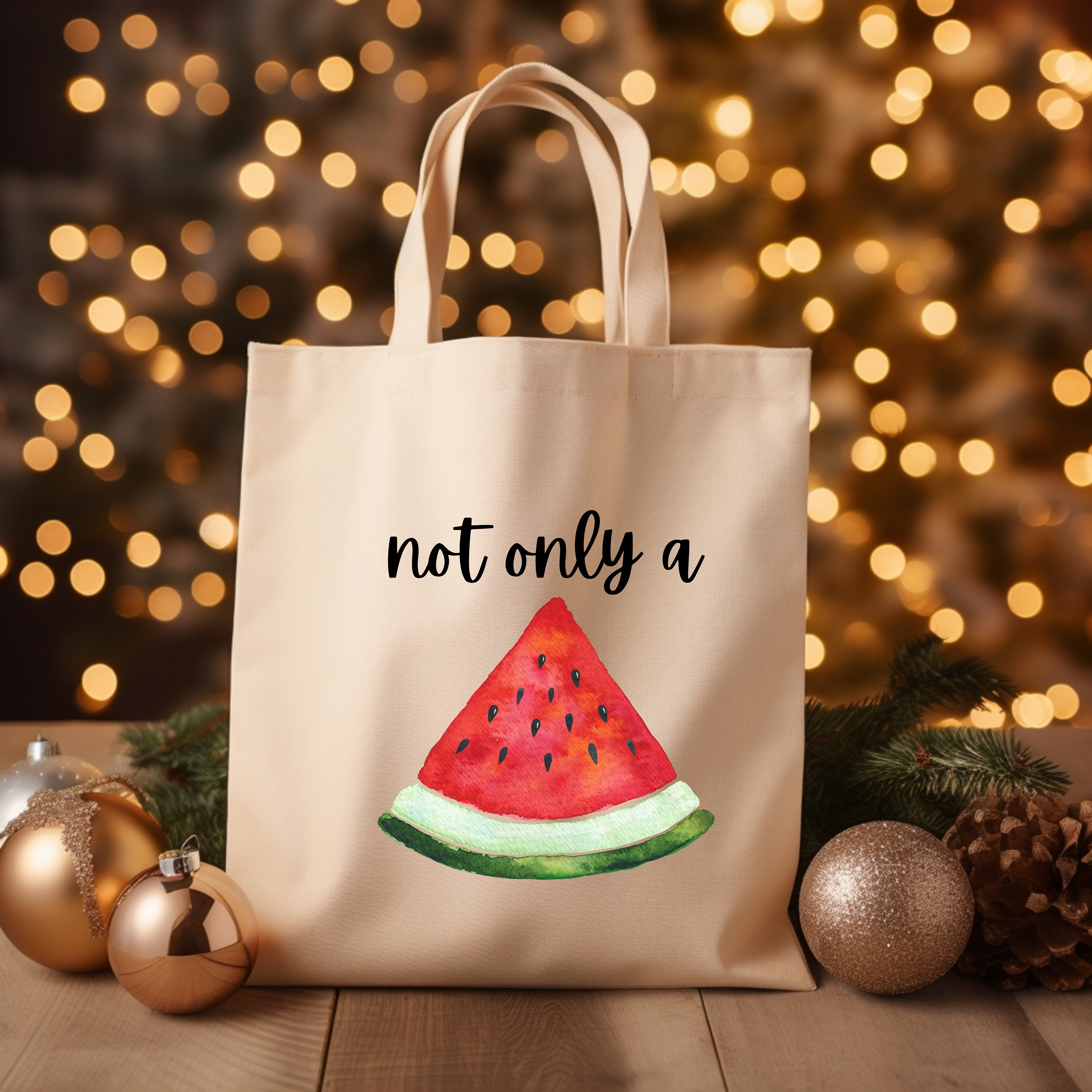 This is not only a Watermelon Canvas Tote Bag