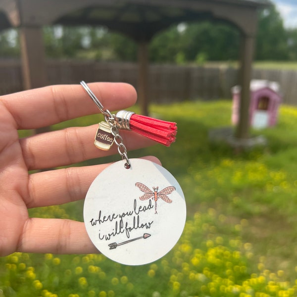 Gilmore Girls Keychains, ‘Where you lead, I’ll follow’ Keychain for Mom and Daughter