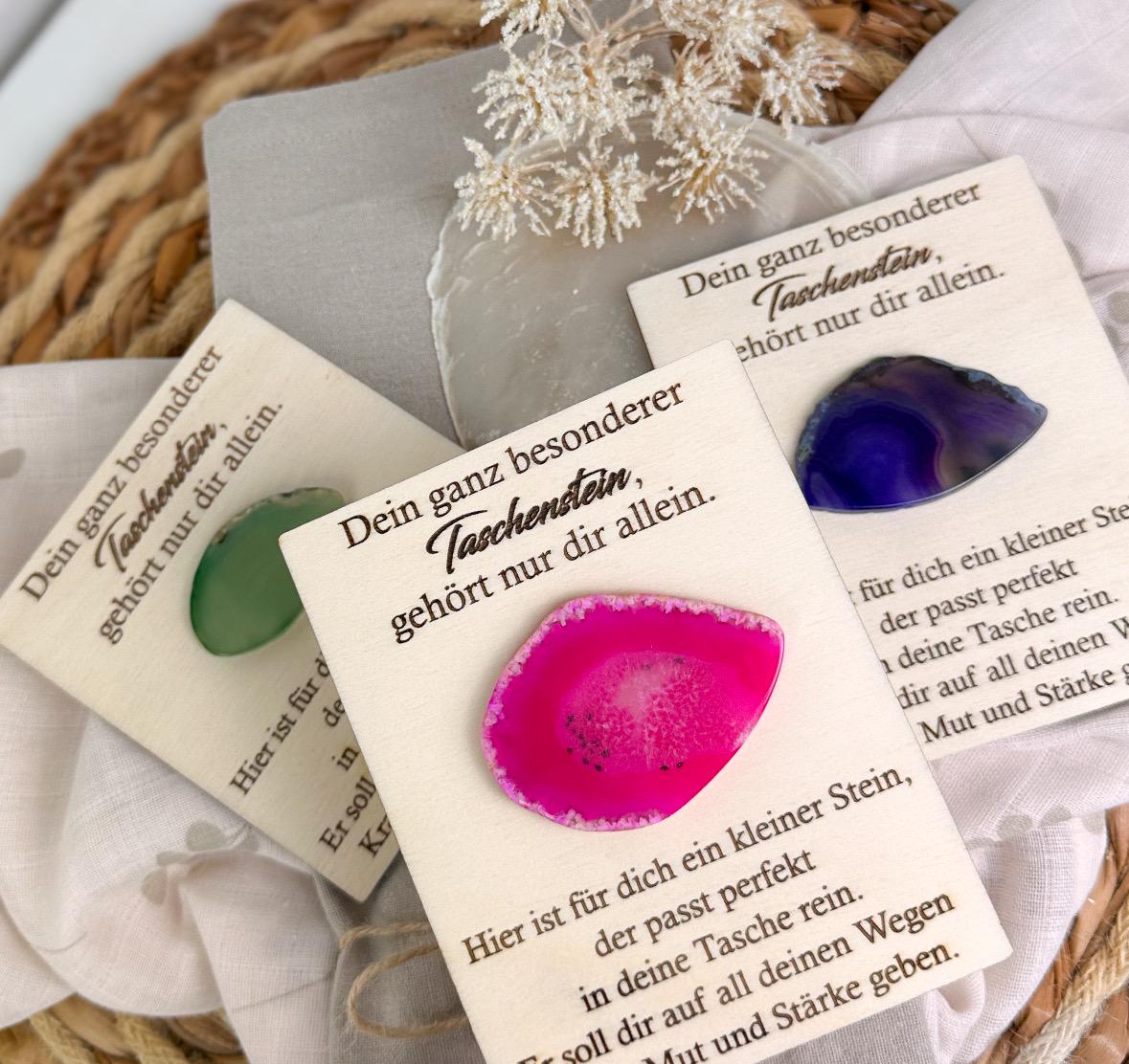 "Du Schaffst Das!" Glücksstein Mit Karte - Mutmacher Geschenk Für Kinder Bei Prüfung, OP Oder Krankheit