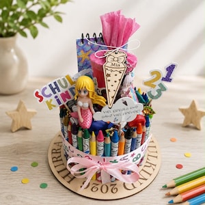 School enrollment, first day of school, gifts for starting school, school cake, pencil cake, schoolchild 2026, personalized gifts, beginning of school
