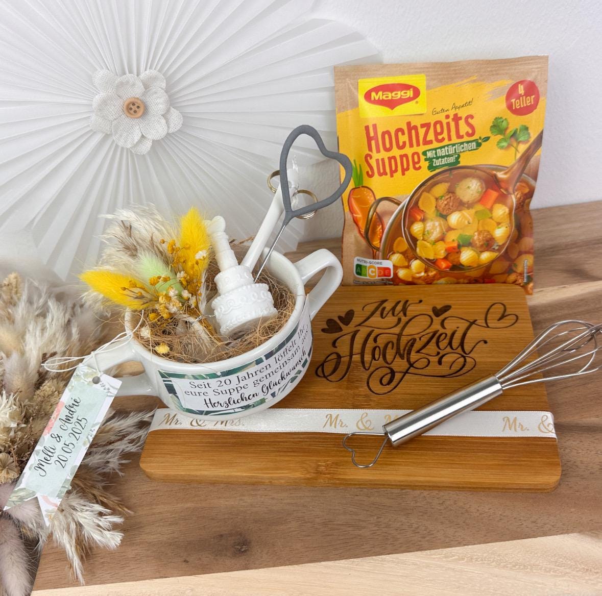 Original Wedding Gift, Soup Cup With Saying & Wedding Soup