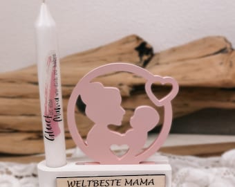 Muttertagsgeschenk, Mama, Geschenke zum Muttertag, Kerze Muttertag, Mutti, Dankeschön Mama, Personalisierte Geschenkidee Mutter, Herz