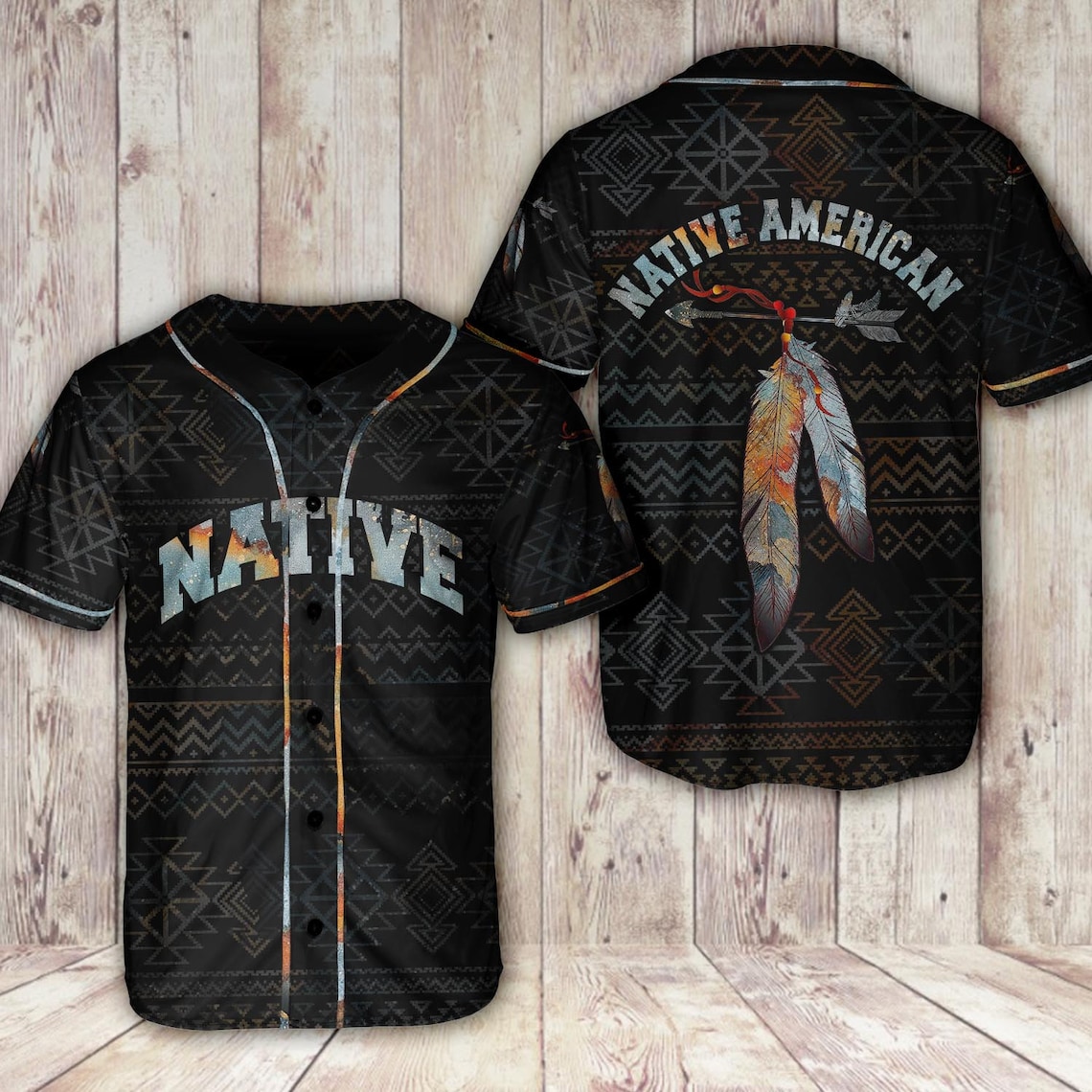 Native American Baseball Jersey Proud American Native Earth | Etsy