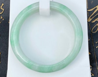 58.7 mm Grüner Jadeit Armreif: Natürliche Burmesische Jade