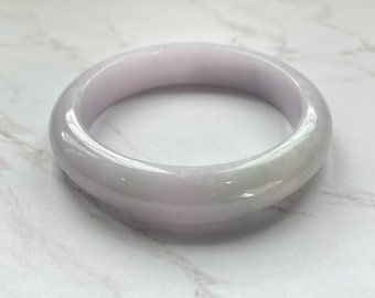 56.5 mm Lavendel Jade Armreif: Natürliche burmesische Jadeit