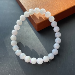 Lavender With Grean Pattern Jade Beaded Bracelet,  Purple Jadeite Jade Bracelet, Natural Grade A Burmese Jadeite Jade, Minimalist Bracelet