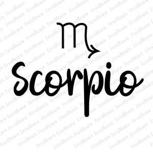 Scorpio, Zodiac, Horoscope, SVG, PNG Files, Instant Download