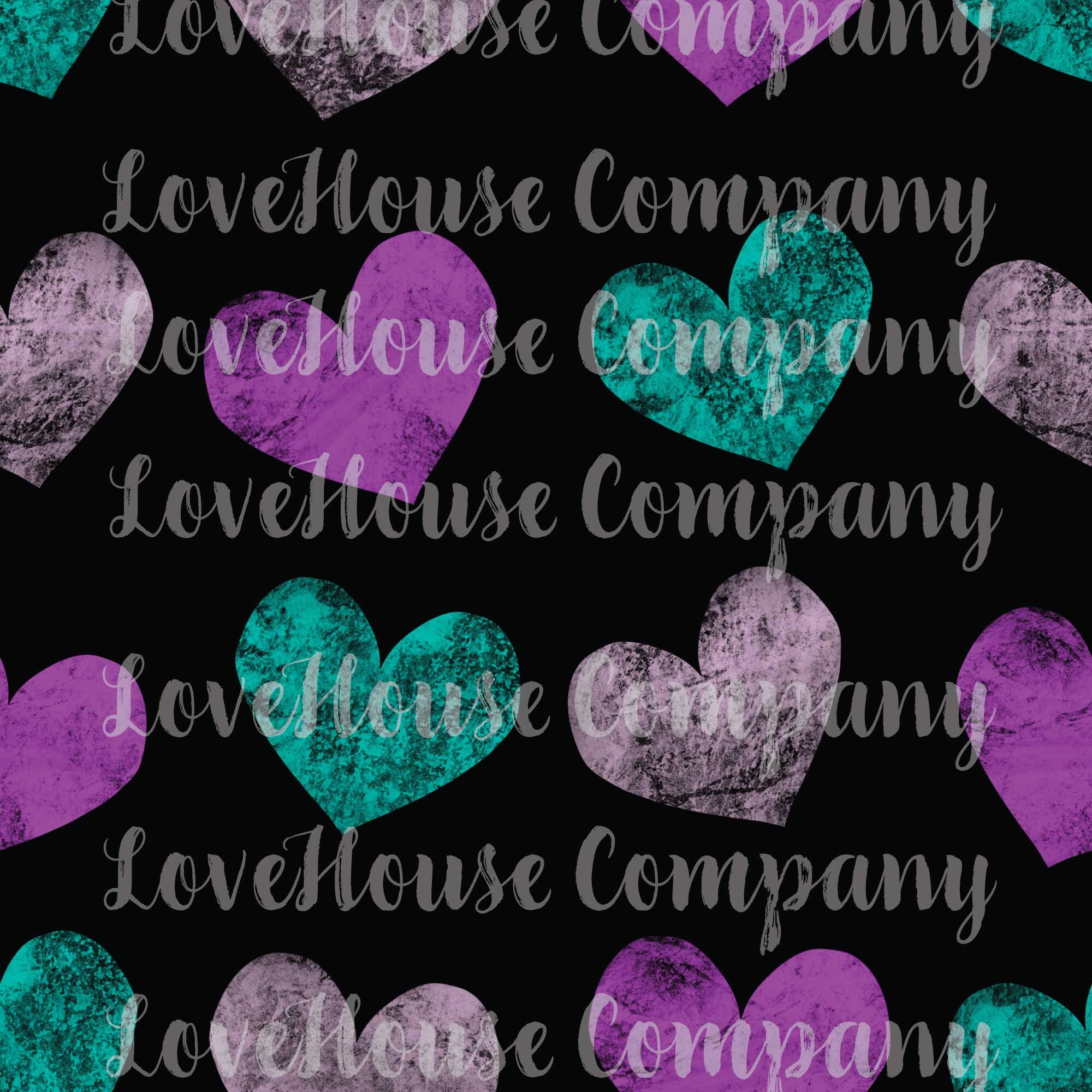 Hand Drawn Pastel Heart Seamless Pattern Pink Repeating - Etsy