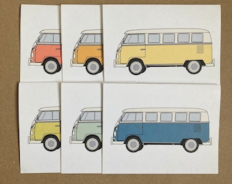Vintage Van - Bus - Blank Card