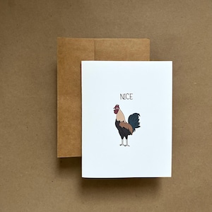 Belle bite - Coq - Carte de voeux