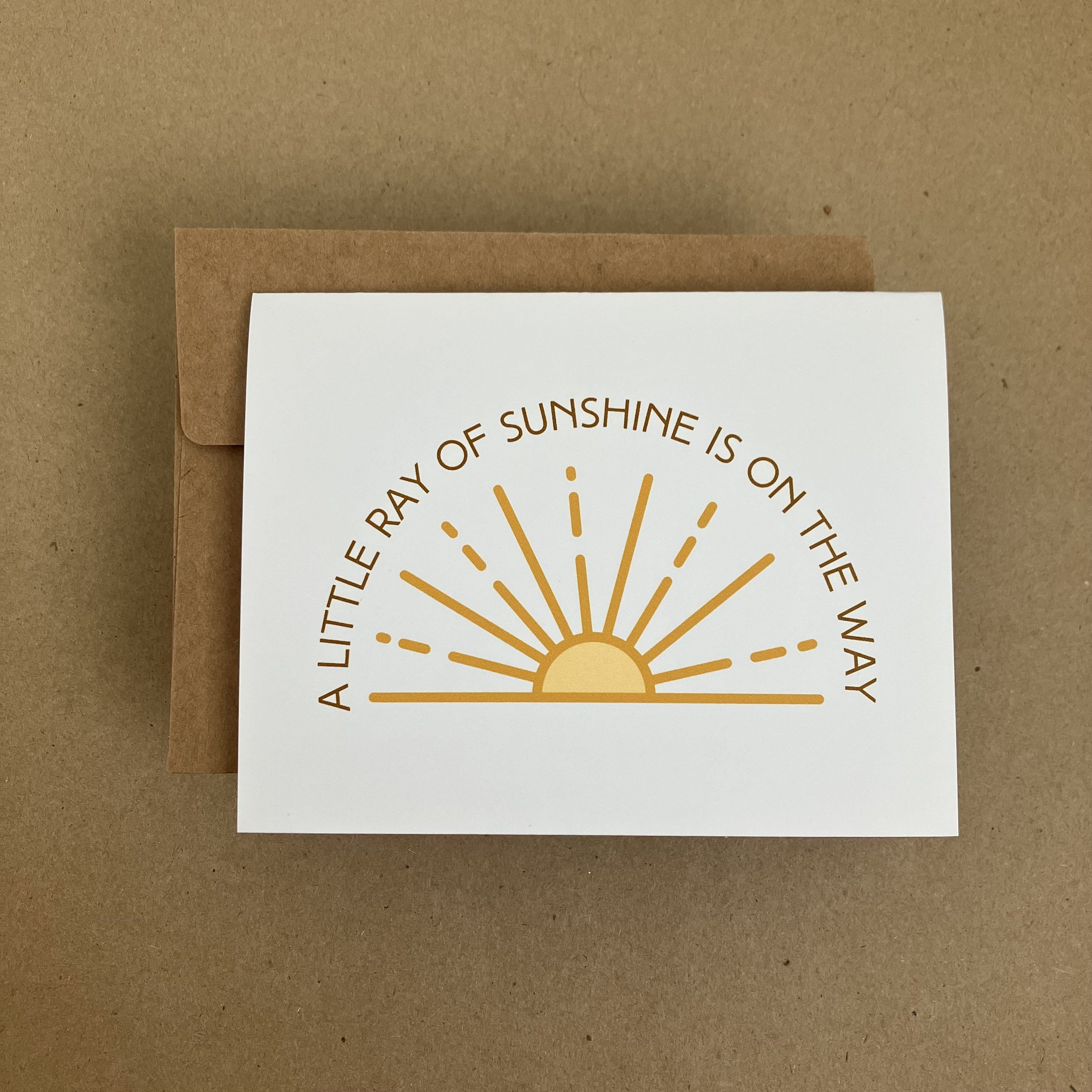 A Little Ray of Sunshine is on the Way - Greeting Card - Baby ...