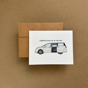 Félicitations pour ce nouveau véhicule ! - Carte de voeux - Minibus