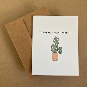 Au meilleur parent de plante - Carte de voeux - Monstera