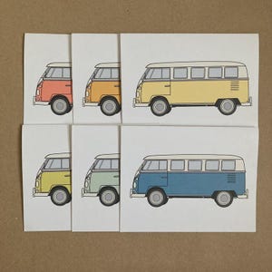 Van/Bus vintage - Carte de voeux