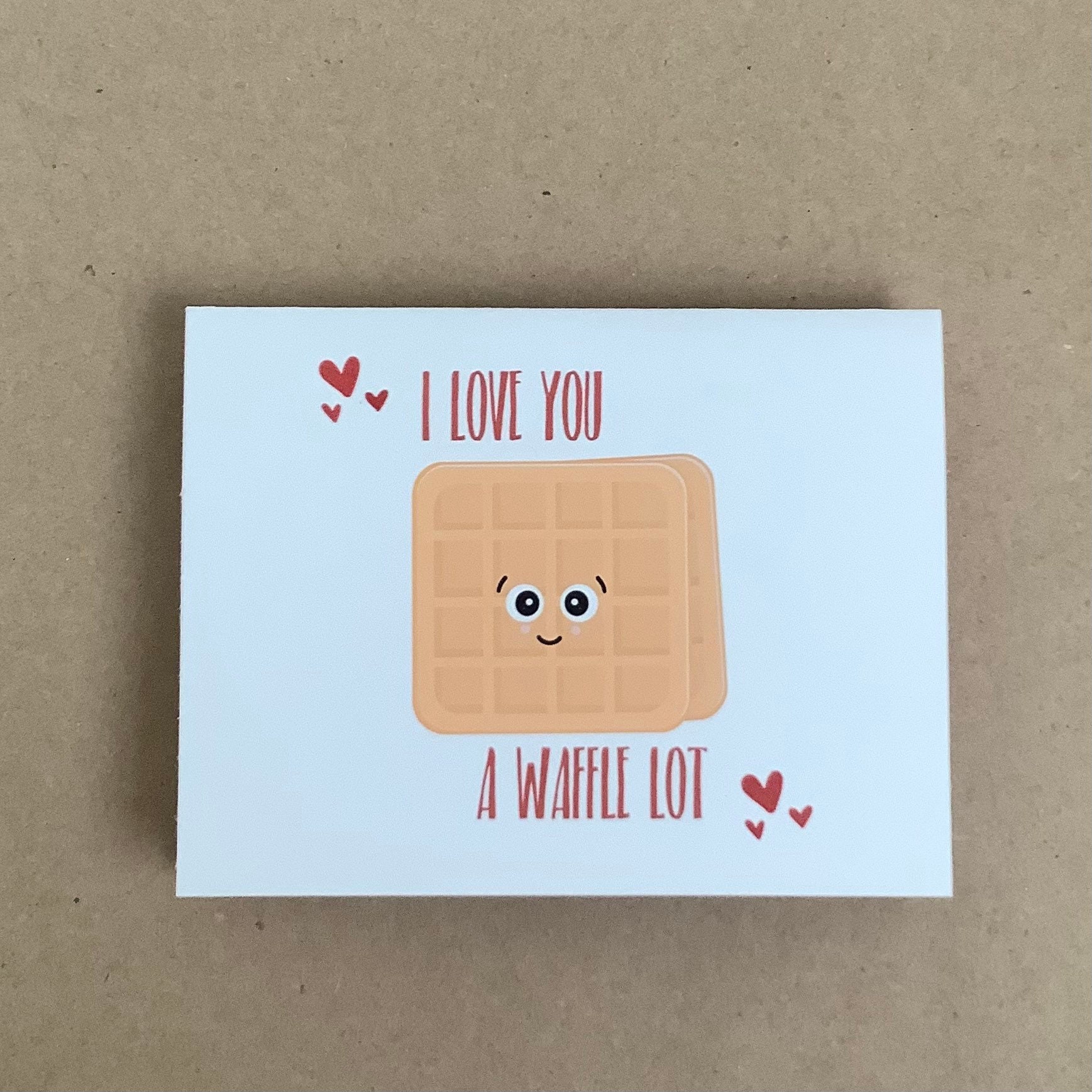 I Love You a Waffle Lot Greeting Card Love Card Anniversary Card Etsy UK