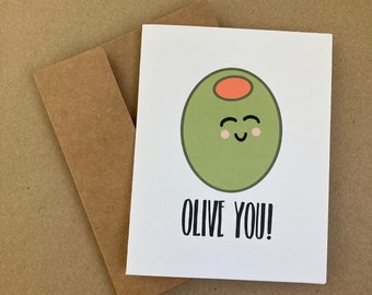 Olive You - Greeting Card