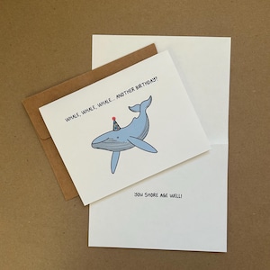 Baleine, baleine, baleine… Un autre anniversaire ? - Une carte d'anniversaire