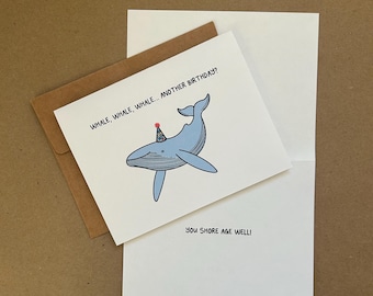 You Shore Age Well - Humpback Whale - Birthday Card