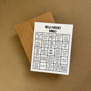 Nouveau parent BINGO - Carte de voeux
