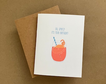 Oh, Spritz ! C'est votre anniversaire ! - Carte d'anniversaire - Aperol Spritz