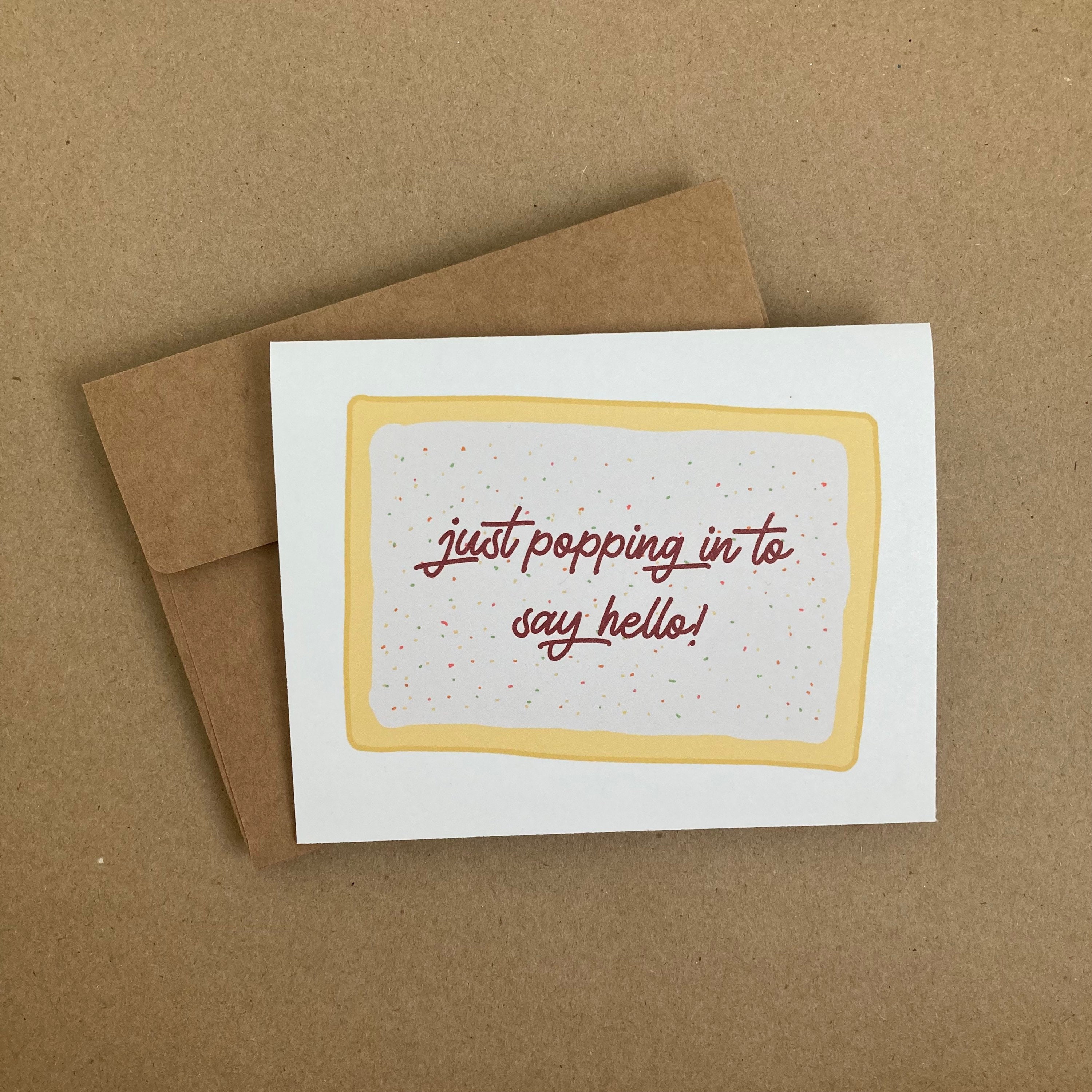 Just Popping In To Say Hello Greeting Card | Etsy