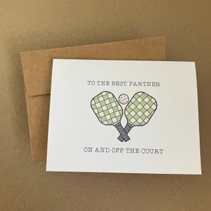 Au meilleur partenaire sur le terrain et en dehors - Carte de voeux - Pickleball