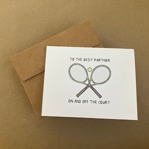 To The Best Partner On And Off The Court - Greeting Card - Blue & Green