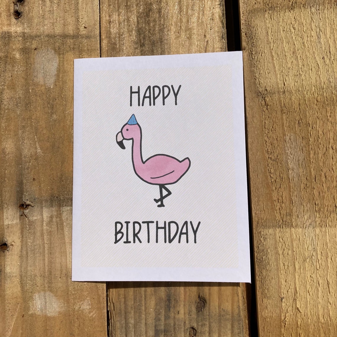 Grußkarte alles Gute zum Geburtstag Flamingo PartyTier Etsy