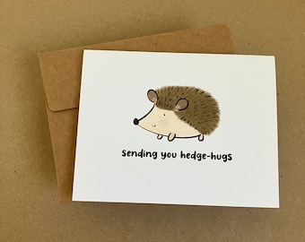 Sending You Hedge-hugs - Greeting Card - Hedgehog